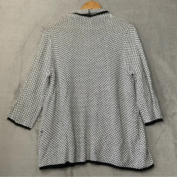 Chico’s Mesmerizing Mesh Aimee 3/4 Cardigan Fashion Black. Size 3. (NWT). - Picture 2 of 6